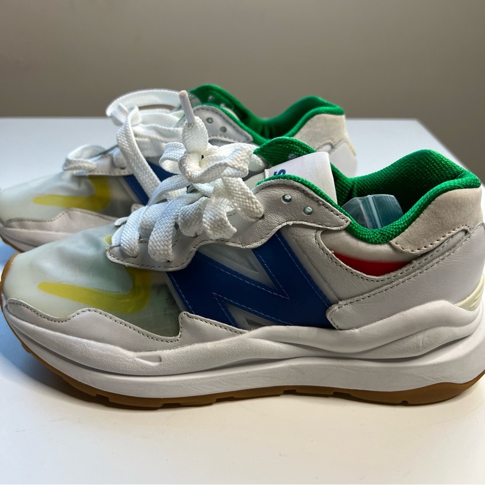 STAUD x New Balance 57/40 Sneakers Mens 6 White Blue Quartz Colored Laces New - Picture 5 of 16